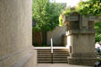 Stairs to entrance level of Unity Temple. Oak Park, IL.