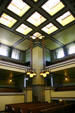 Diagonal view of Unity Temple. Oak Park, IL.