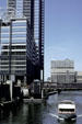 Boeing Headquarters above Chicago River. Chicago, IL.