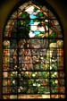 Angel & lilies stained glass windows by Louis Comfort Tiffany & Edward Burne-Jones in Second Presbyterian Church. Chicago, IL.