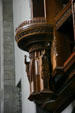 Carved trumpeters with Rockefeller Memorial Chapel. Chicago, IL.