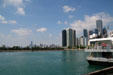Chicago skyline from Navy Pier. Chicago, IL.
