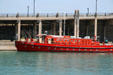 Victor L. Schlaeger fire boat moored across from Navy Pier. Chicago, IL.