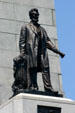 Statue of Abraham Lincoln holding Emancipation Proclamation by Larkin G. Mead at Lincoln's Tomb. Springfield, IL.