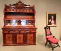 Inlaid sideboard 1870-80 by Daniel Pabst of Philadelphia, PA at Art Institute of Chicago. Chicago, IL.