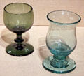 Claret glass attrib. Jersey Glass Co., NJ & glass goblet attrib. Redford Glass Co., NY at Art Institute of Chicago. Chicago, IL.