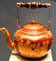 Porcelain kettle painted attrib. Charles-Eloi Asselin for Sèvres Porcelain Manufactory of France at Art Institute of Chicago. Chicago, IL.