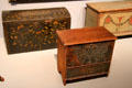 Painted chests from New England at Art Institute of Chicago. Chicago, IL.