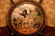 Harrison house interior painted plate. Indianapolis, IN.