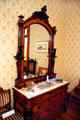 Chest of drawers with mirror in Benjamin Harrison's bedroom at Benjamin Harrison Presidential Site. Indianapolis, IN.