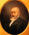 Portrait of President Benjamin Harrison at Benjamin Harrison Presidential Site. Indianapolis, IN.