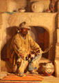 The Plasterer painting by Ernest Blumenschein at Eiteljorg Museum. Indianapolis, IN.