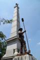 Artillery-man sculpture on Terre Haute Solders & Sailors Civil War Monument. Terre Haute, IN.