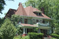 Miller-Caplow House with octagonal tower. Terre Haute, IN.