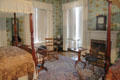 Master bedroom with furniture from Harrison's Ohio house at Grouseland. Vincennes, IN.