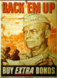 War bonds poster featuring General Eisenhower at Eisenhower Museum. Abilene, KS.