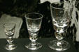 Engraved Nautilus glassware presented to D.D. Eisenhower in 1954 at launch of U.S.S. Nautilus nuclear powered submarine at Eisenhower Museum. Abilene, KS.