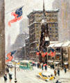 Looking Down Fifth Avenue painting by Guy C. Wiggins at Wichita Art Museum. Wichita, KS.