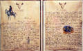Illustrated letter to Ed Borein by Charles M. Russell at Wichita Art Museum. Wichita, KS.