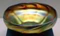Blown favrile glass bowl by Louis Comfort Tiffany at Wichita Art Museum. Wichita, KS.