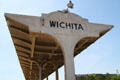 Union Station shelter over passenger platform. Wichita, KS.