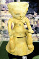 Pottery urn lid in form of woman from Río Magdalena, Colombia at Museum of World Treasures. Wichita, KS.