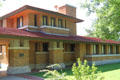 Pillars of Allen-Lambe House by Wright. Wichita, KS.