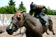 Thoroughbred Park horse race sculptures. Lexington, KY.