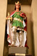 Carving of Sainted King Louis IX of France in St Louis Cathedral. New Orleans, LA.