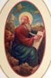 St Mark the evangelist with winged lion on ceiling of St Louis Cathedral. New Orleans, LA.