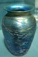 Spider web tracing vase by Vinland Flint Glassworks of Vineland, NJ, at New Orleans Museum of Art. New Orleans, LA.