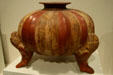 Colima culture terracotta pumpkin vessel with parrot feet from western Mexico, at New Orleans Museum of Art. New Orleans, LA.