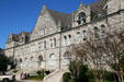 Stone facade of Gibson Hall at Tulane University. New Orleans, LA