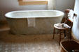 Marble bathtub at Destrehan Plantation. Destrehan, LA.