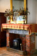 Creole-style wrap around fireplace at Laura Plantation. Vacherie, LA