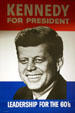 Kennedy for President poster in JFK Library. Boston, MA.