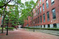 Courtyard of Market Mill visitor center of Lowell National Historical Park. Lowell, MA.