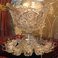 Cut-glass punchbowl at Fall River Historical Society Museum. Fall River, MA.