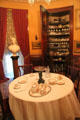 Round dining room of Robeson House at Fall River Historical Society Museum. Fall River, MA.