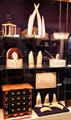 Collection of whale scrimshaw objects at New Bedford Whaling Museum. New Bedford, MA.