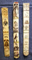 Scrimshaw engravings on whale bones at New Bedford Whaling Museum. New Bedford, MA.