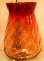 Rose amber or amberina glass vase by Mount Washington Glass Co. of New Bedford at New Bedford Whaling Museum. New Bedford, MA.