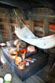 Hammock & cooking pots of Mayflower II. Plymouth, MA.