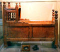 Fuller family cradle made in Duxbury, MA at Pilgrim Hall Museum. Plymouth, MA.