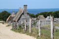 Wooden chimneys at Plimouth Plantation. Plymouth, MA