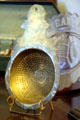 Antique strainer at Mayflower Society House. Plymouth, MA.