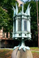 Bronze lamp at County courthouse. Springfield, MA.