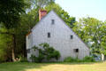 Salt box profile of Hoxie House. Sandwich, MA.