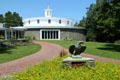 Replica of Shaker round barn houses J.K. Lilly III Automobile Museum at Sandwich Heritage Plantation. Sandwich, MA.