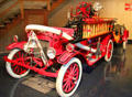 Ford-Howe Pumper fire truck from Detroit, MI built on a Model T chassis at Heritage Plantation Auto Museum. Sandwich, MA.